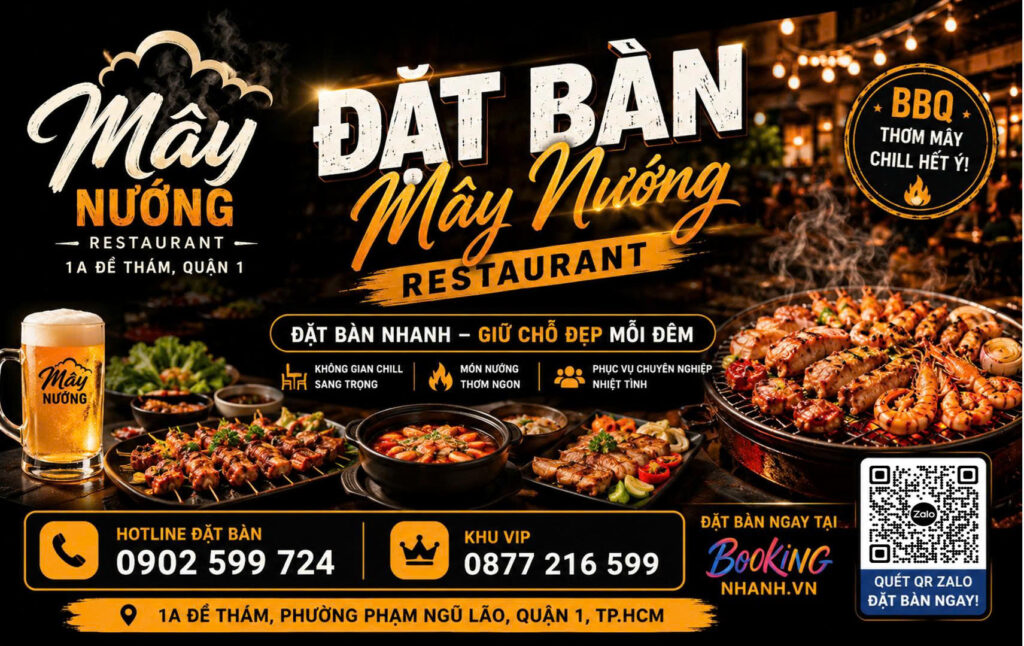 Banner Nhà Hàng Mây Nướng Restaurant