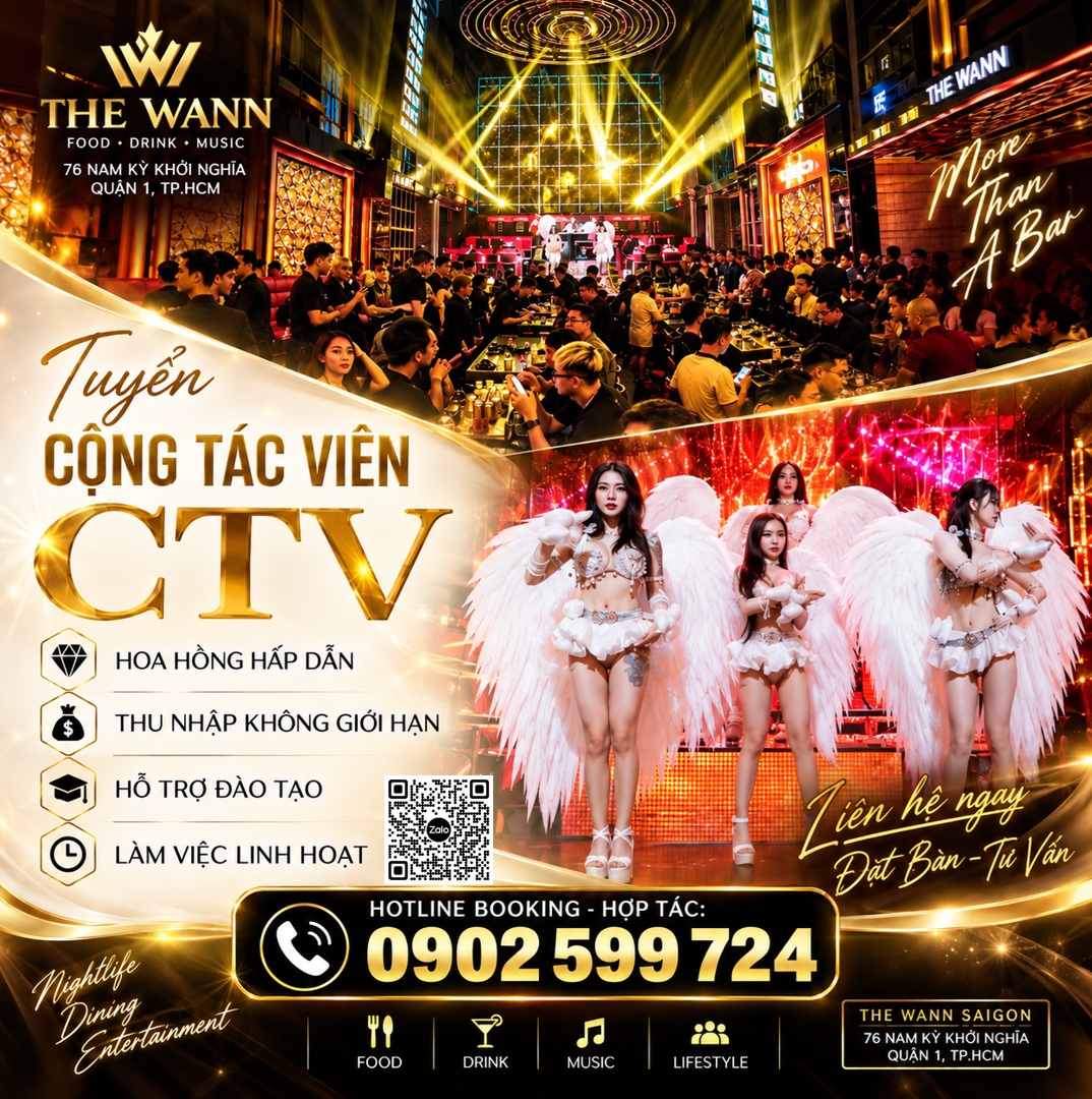 Tuyển dụng CTV Booking Hợp Tác The Wann