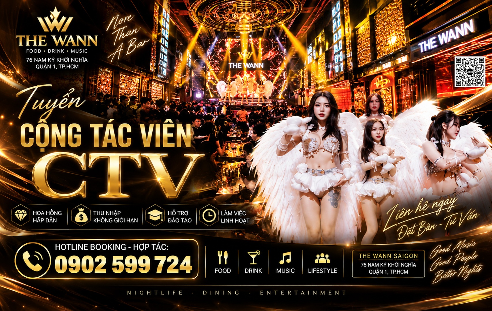 Tuyển dụng CTV Booking The Wann 74 Nam Kỳ Khởi Nghĩa
