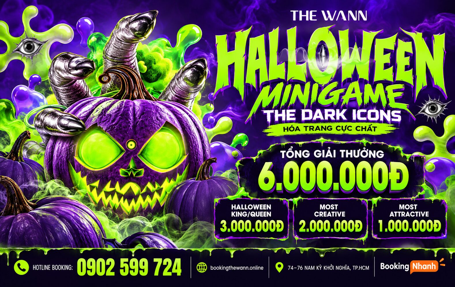 Halloween The Wann 2026 – minigame The Dark Icons, thi hóa trang tổng giải thưởng 6 triệu đồng